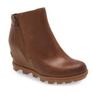Sorel Wedge Ankle Boots Womens Brown Arctic Wedge 9.5 Distressed Leather Booties